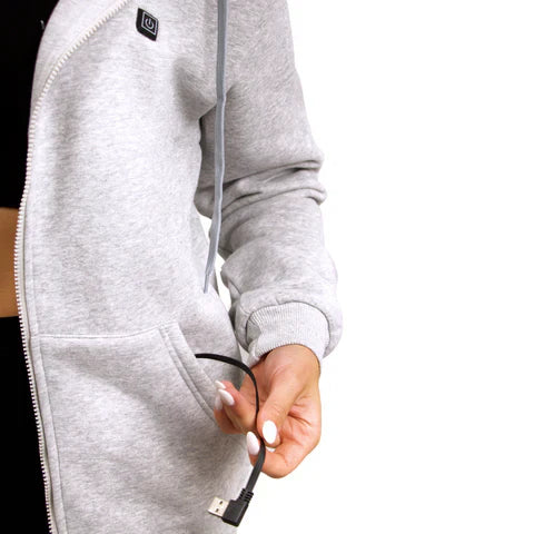 HeatZip-Hoody™ - Unisex lämmitetty neuletakki